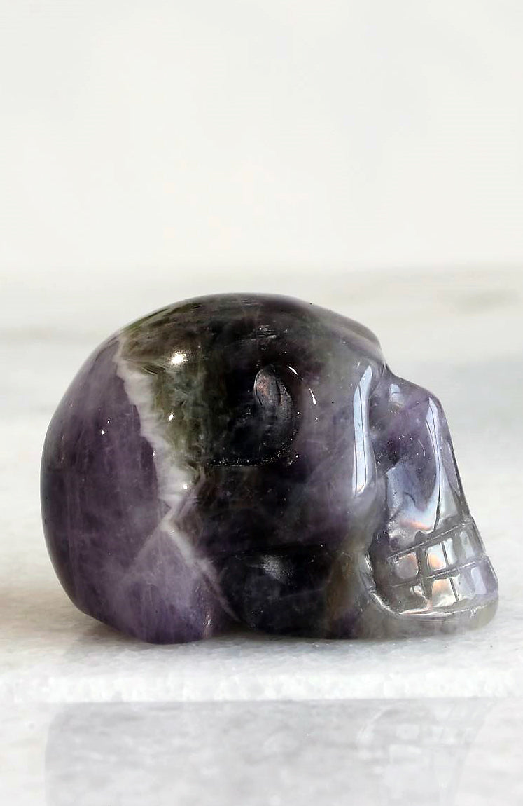 Chevron Amethyst Skull